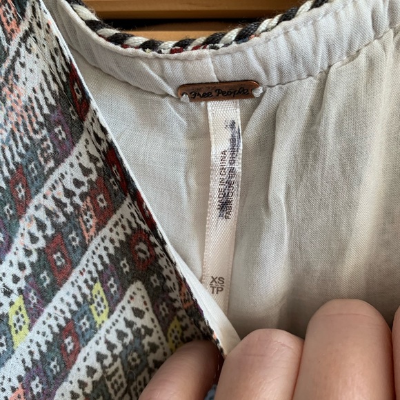 Free People Tribal Rope Swing Mini Dress XS - Picture 5 of 8